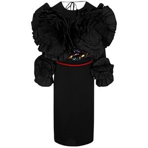 Gucci Womens Pleated Flower Dress